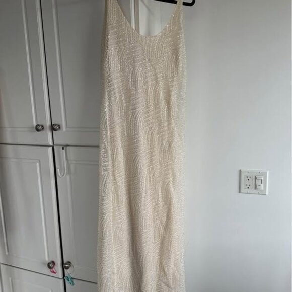 Bridal zara beaded sequence  midi dress - size m - Picture 9 of 9
